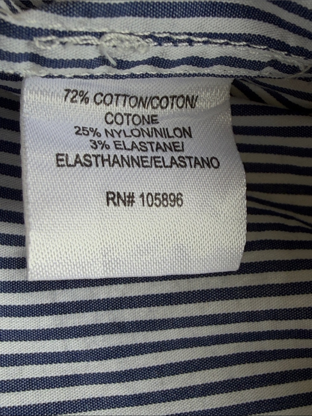 WORTH Blue and White Oversized  Pinstripe V-Neck Tunic Sz S - Picture 8 of 8
